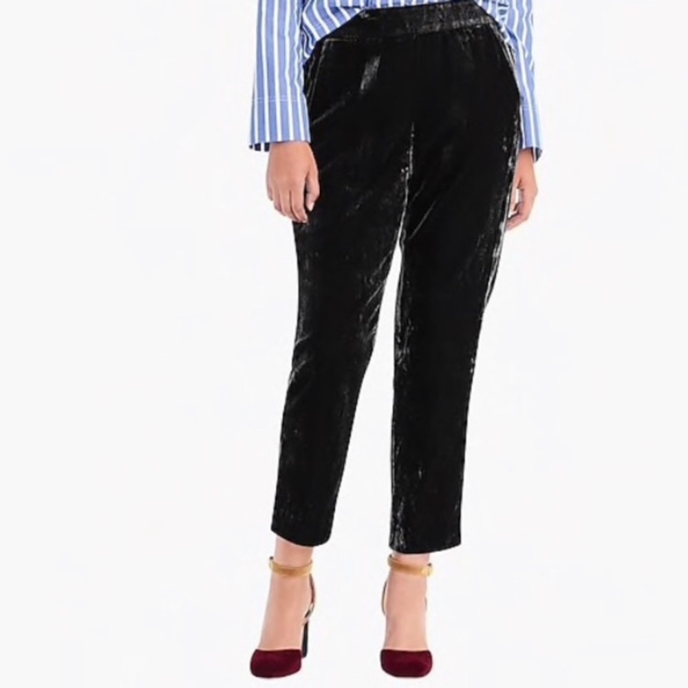 J. Crew Velvet Easy pull on pants